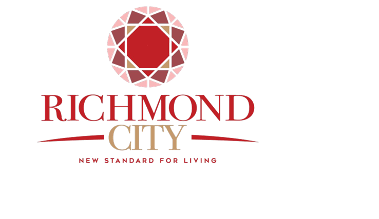 Căn hộ Richmond City có logo với biểu tượng kim cương đỏ
